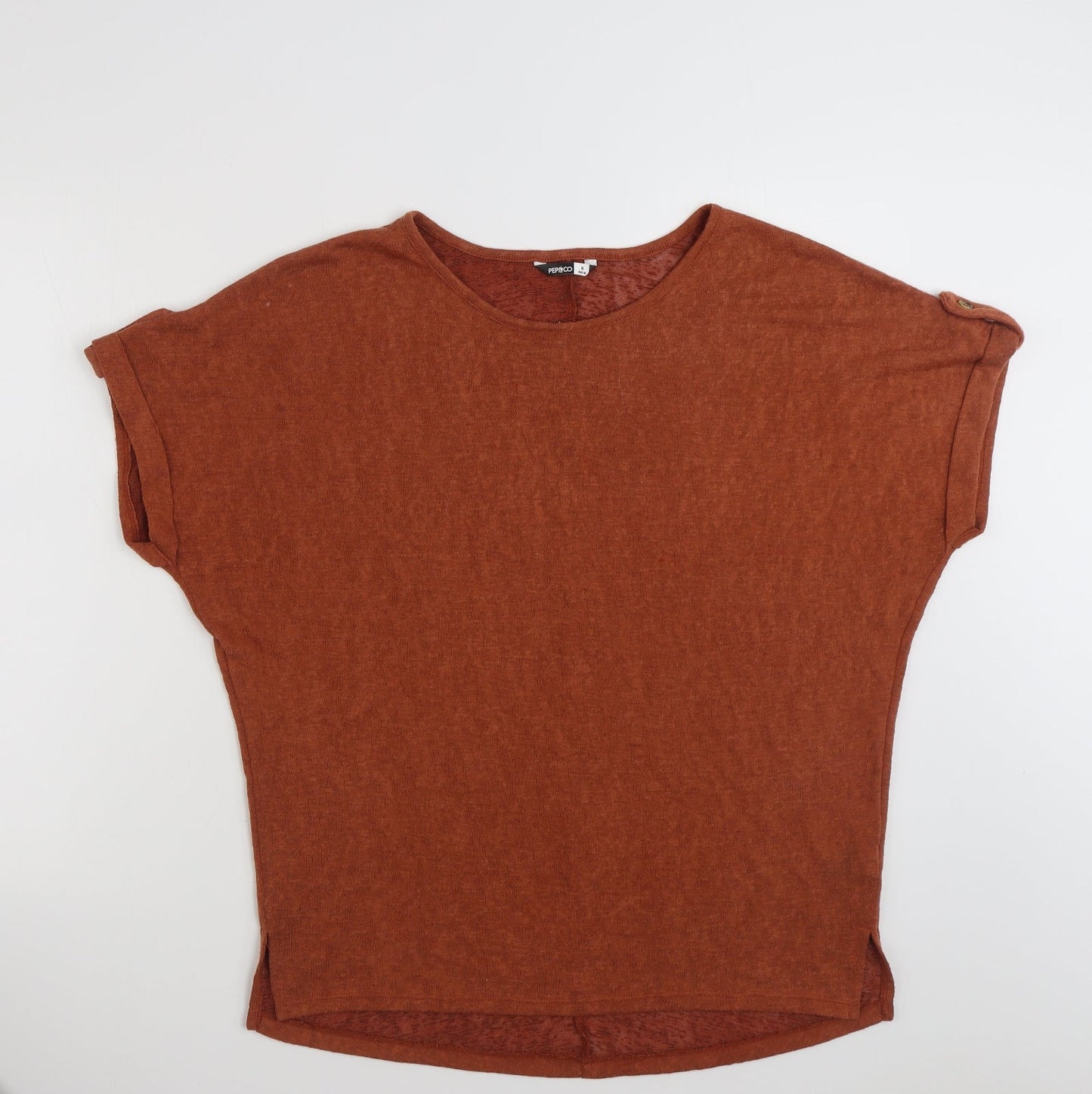 PEP & CO  Womens Brown  100% Polyester Tunic Sweatshirt Size 8  Pullover