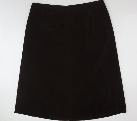 essence Womens Brown  Polyester Maxi Skirt Size 26   Zip