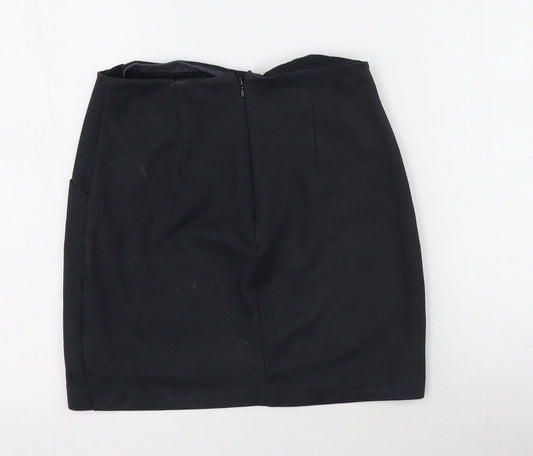 River Island Womens Black  Polyester Straight & Pencil Skirt Size 6