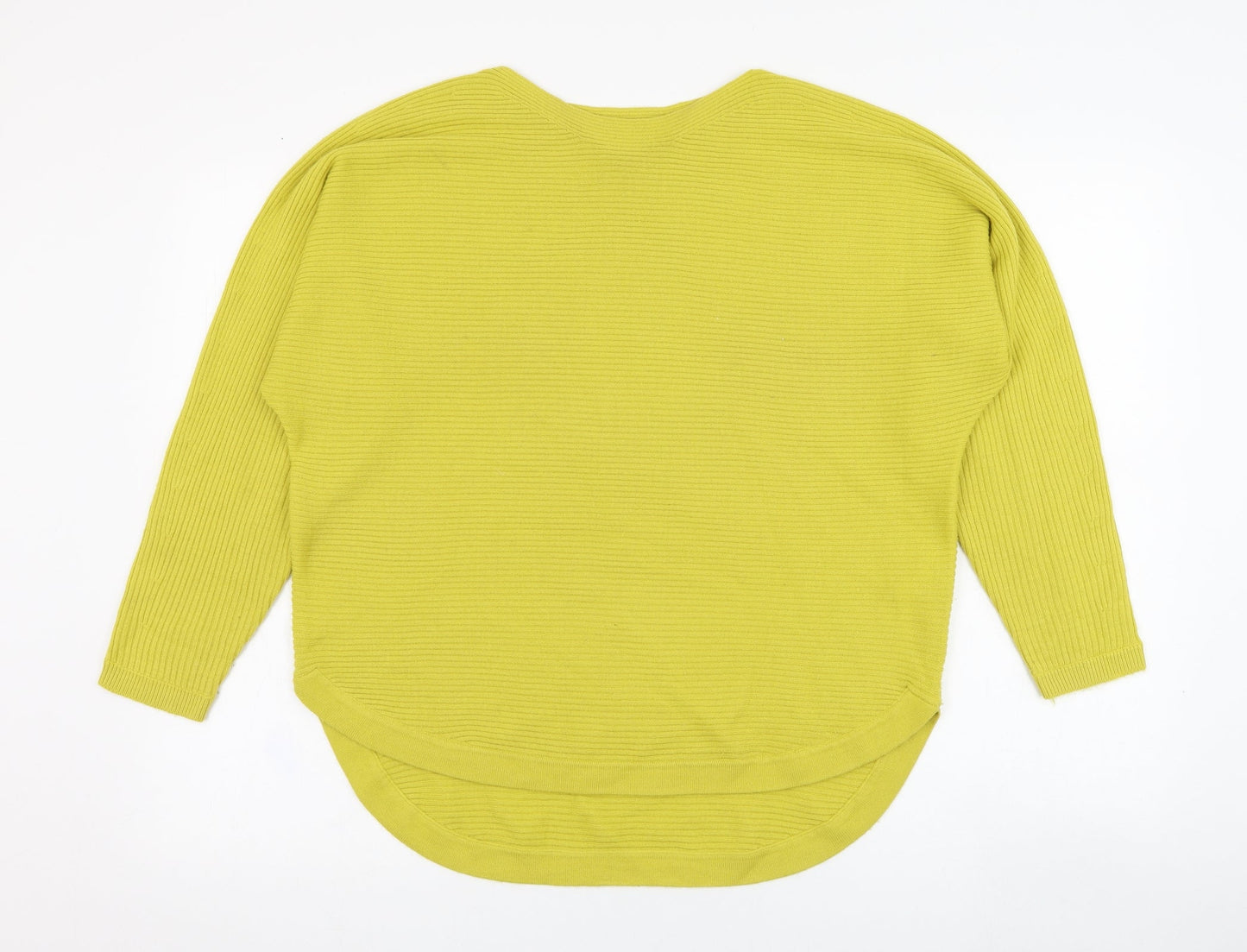 Principles Womens Yellow Round Neck  Acrylic Pullover Jumper Size 14