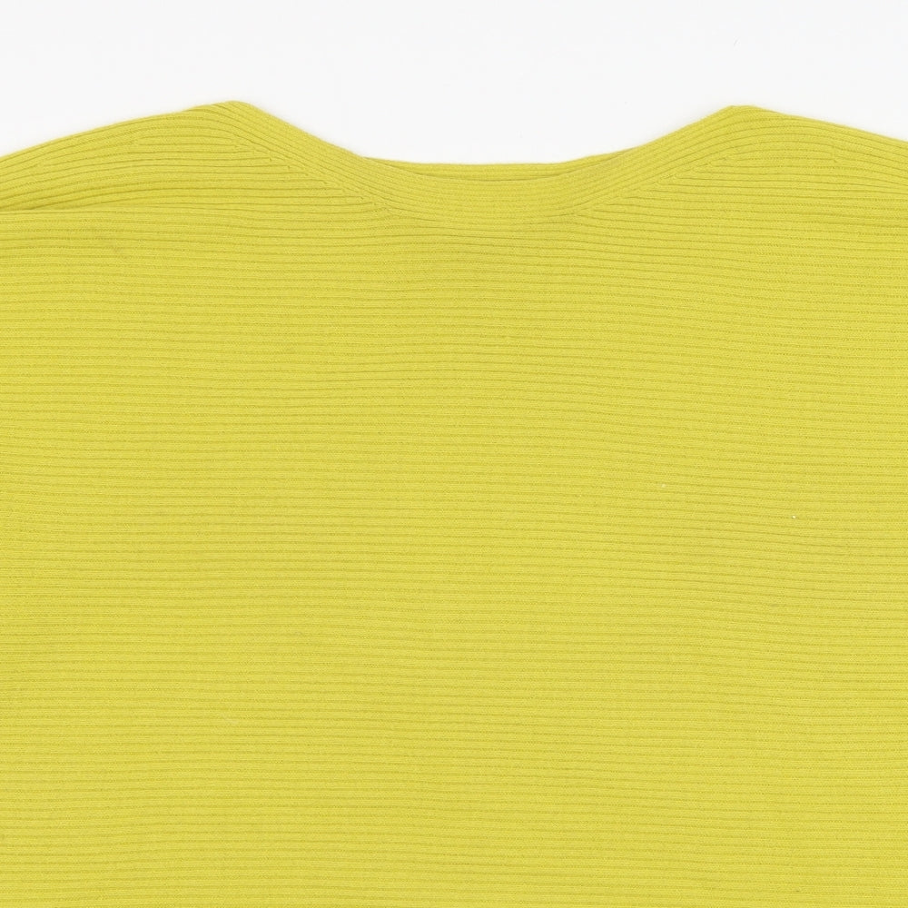 Principles Womens Yellow Round Neck  Acrylic Pullover Jumper Size 14