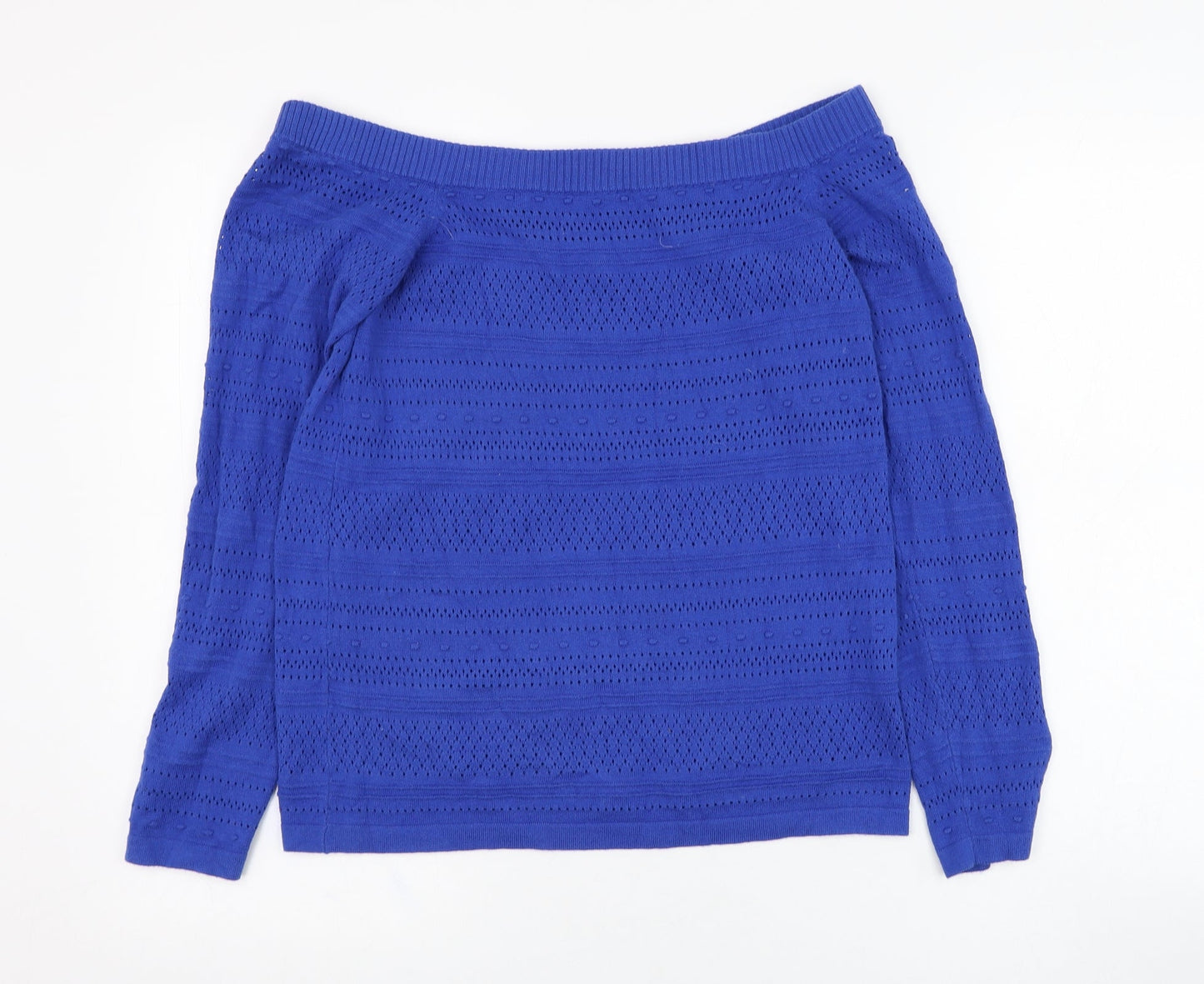 Dorothy Perkins Womens Blue Square Neck  Polyester Pullover Jumper Size 10