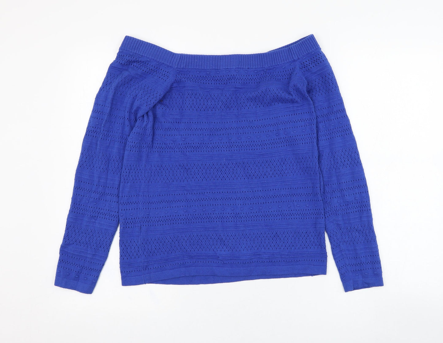 Dorothy Perkins Womens Blue Square Neck  Polyester Pullover Jumper Size 10