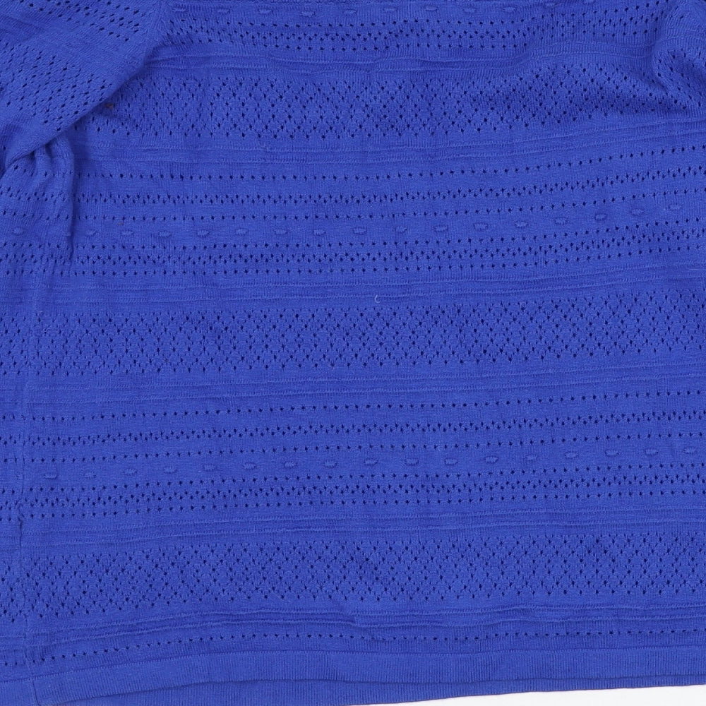 Dorothy Perkins Womens Blue Square Neck  Polyester Pullover Jumper Size 10