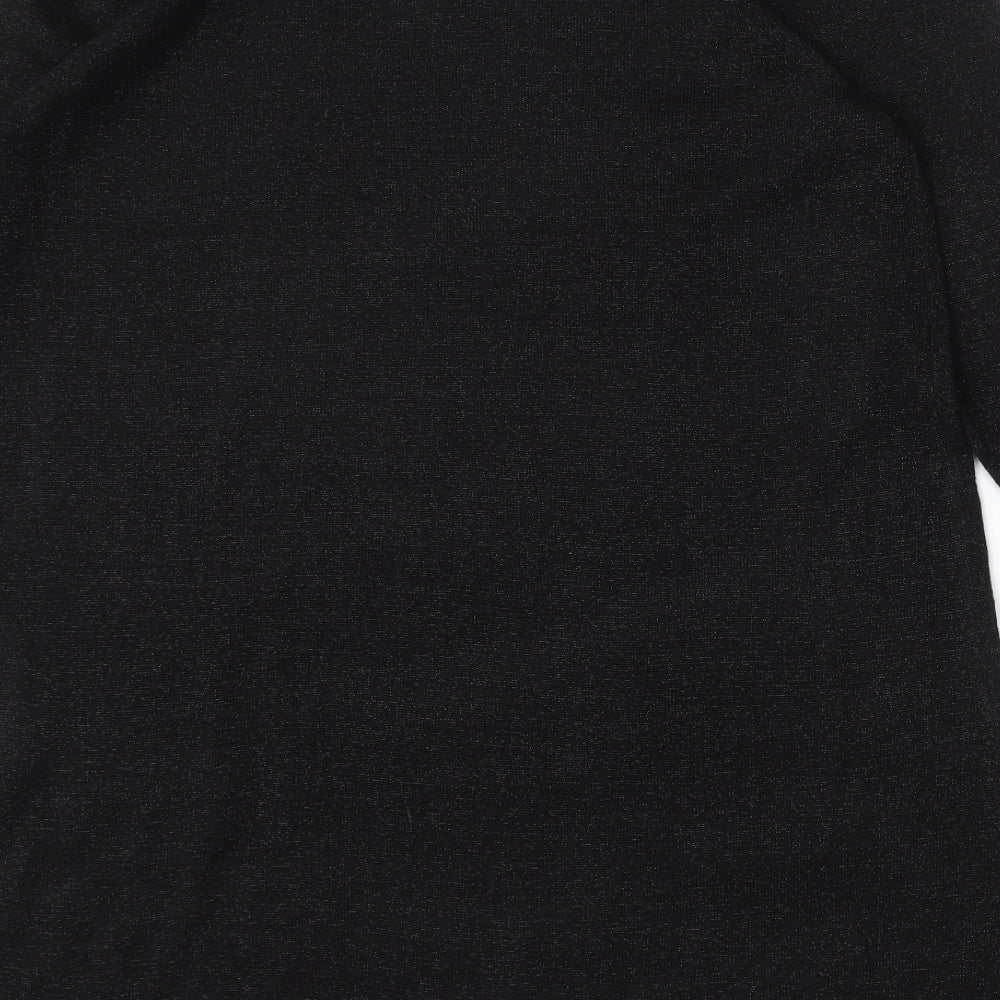 Wallis Womens Black  Acrylic Trapeze & Swing  Size L  Round Neck