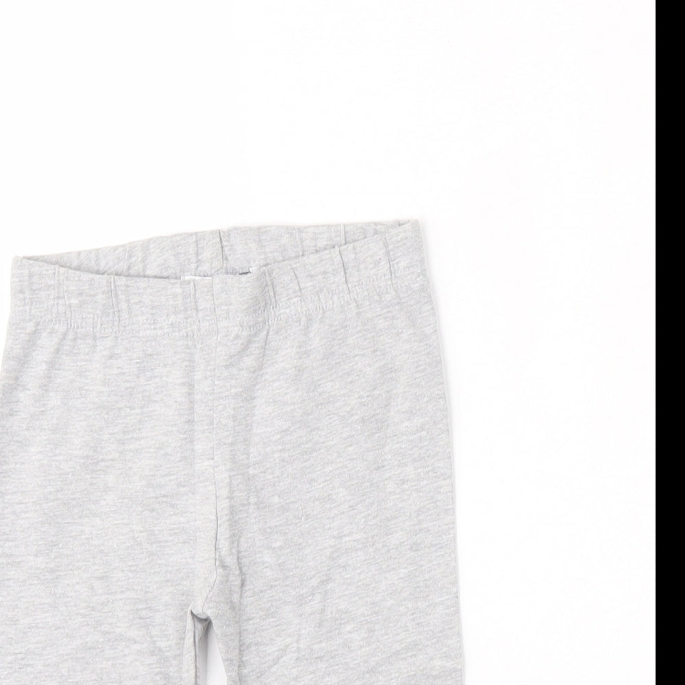 Pep&co Girls Grey  Cotton Jogger Trousers Size 18-24 Months