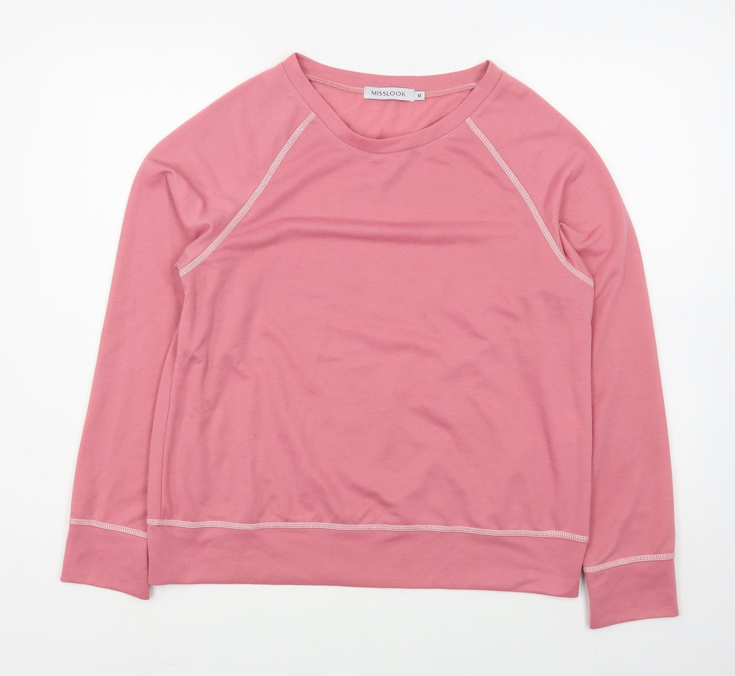 MissLook Womens Pink  Cotton Blend Pullover Sweatshirt Size M  Pullover