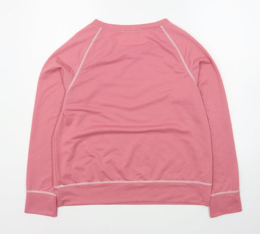 MissLook Womens Pink  Cotton Blend Pullover Sweatshirt Size M  Pullover