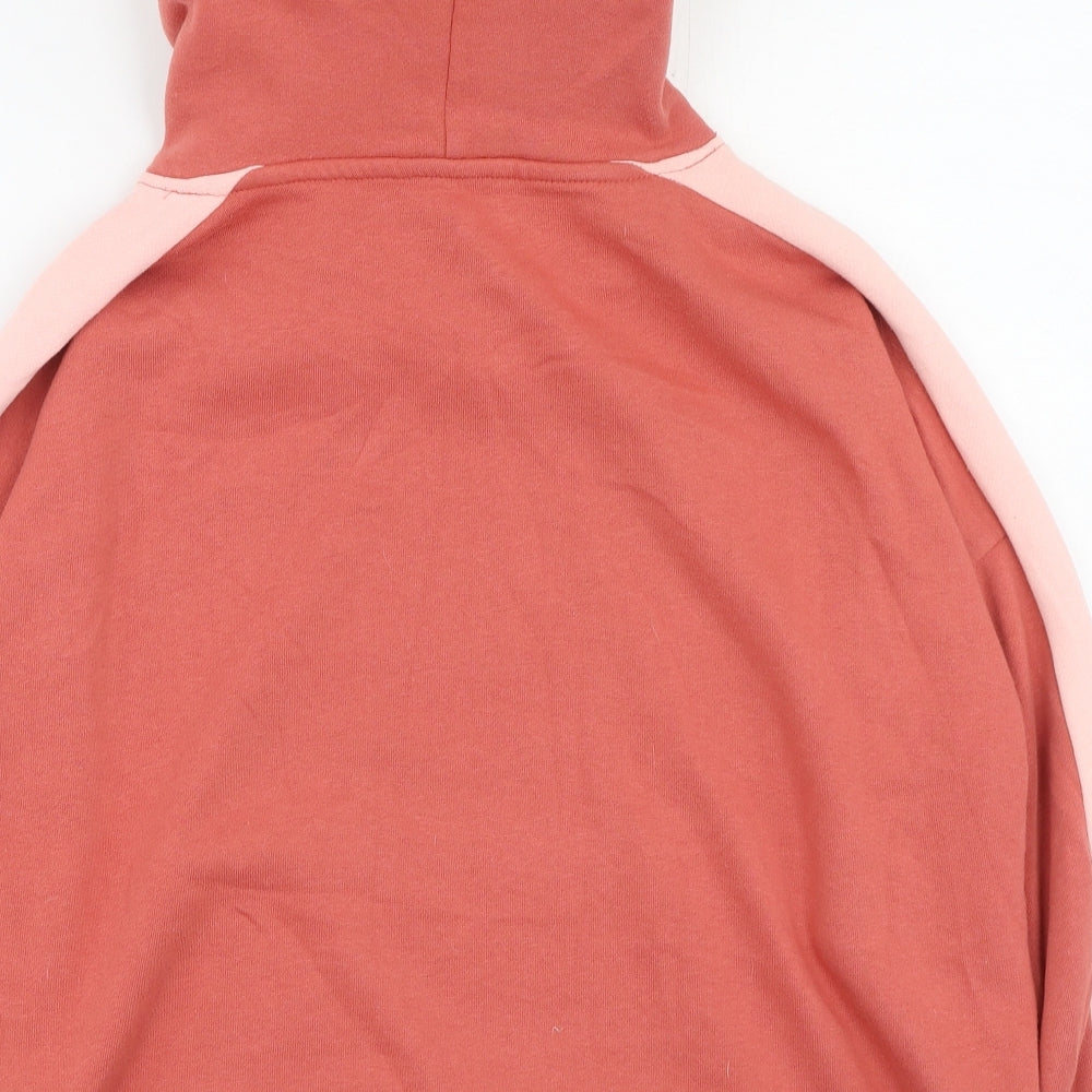 George Womens Orange  Cotton Pullover Hoodie Size S