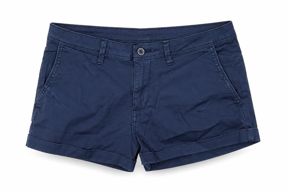 Pull&Bear Womens Blue  Cotton Cargo Shorts Size 36 L4.5 in Regular