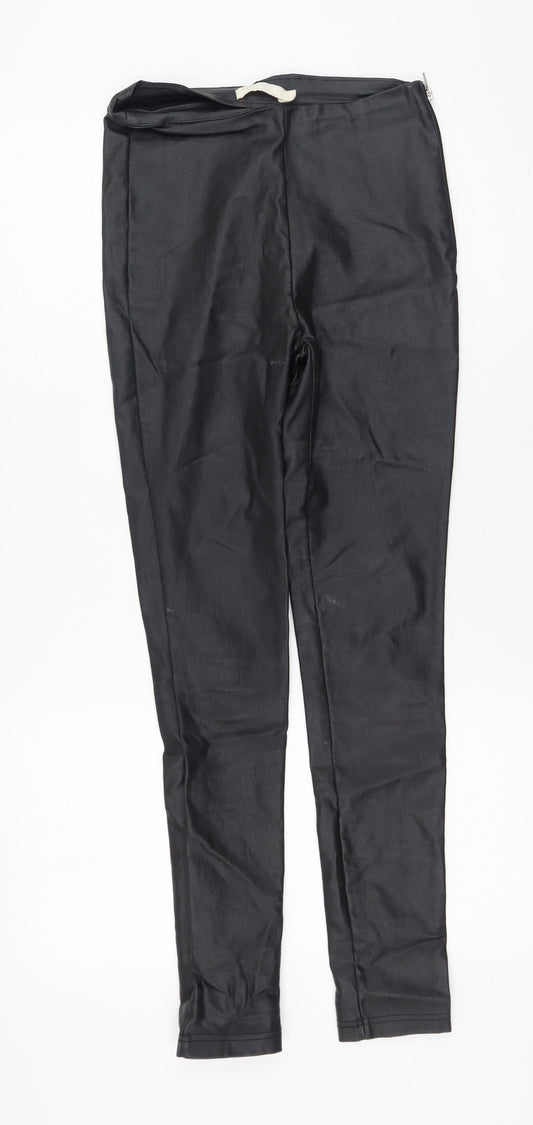 Vera & Lucy Womens Black  Polyester Jegging Trousers Size L L21 in Regular
