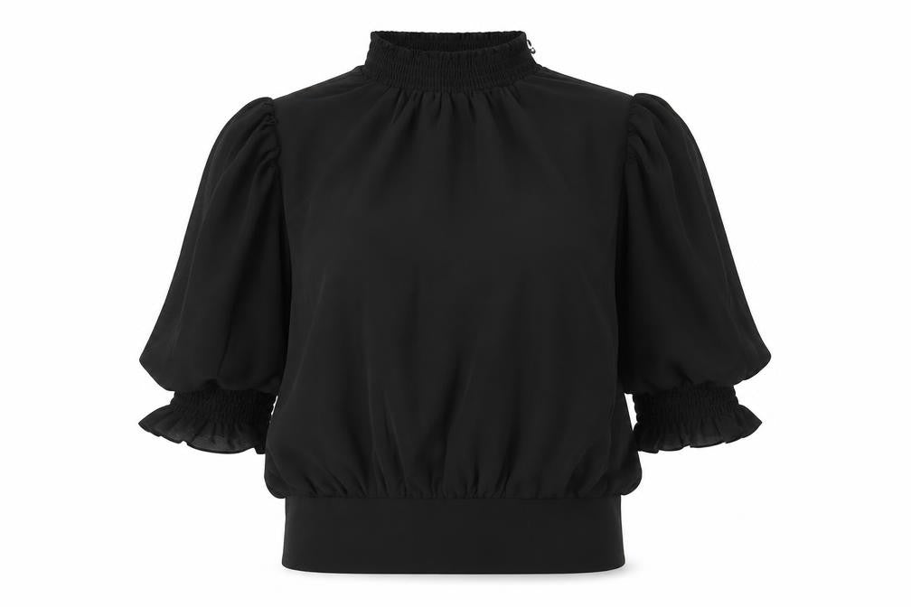 Dorothy Perkins Womens Black  Polyester Basic Blouse Size 8 Square Neck