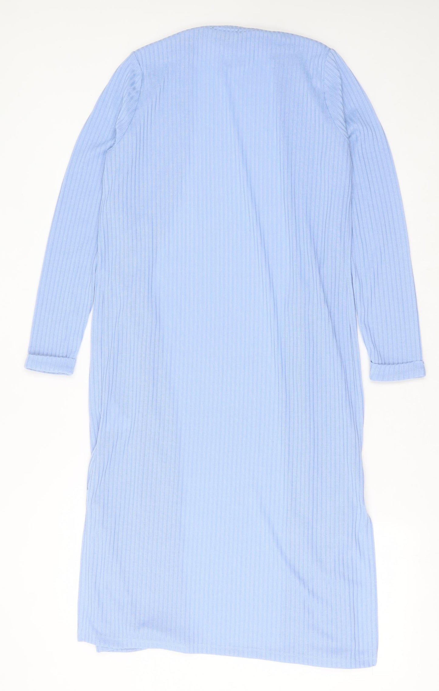 New Look Womens Blue V-Neck  Polyester Cardigan Jumper Size 10