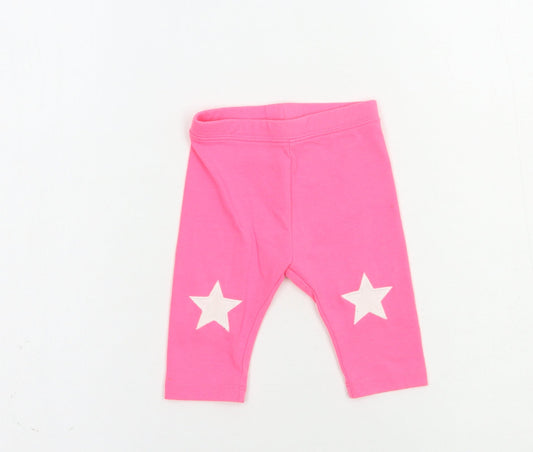 Gap Baby Pink  Cotton Jogger Leggings Size 6-9 Months   - Stars