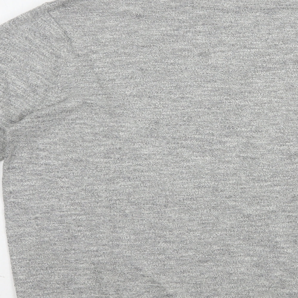 F&F Mens Grey Crew Neck  Cotton Pullover Jumper Size M