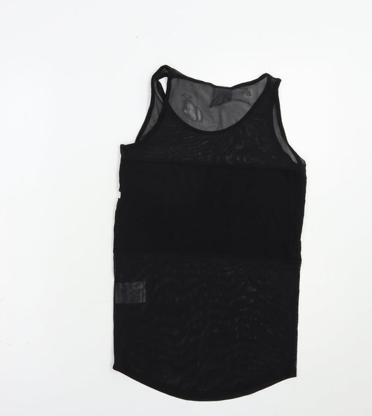 Hype Womens Black  Polyester Pullover Tank Size 8 Scoop Neck Pullover