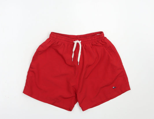 Asia Line Womens Red  Polyester Bermuda Shorts Size S L4 in Regular Drawstring