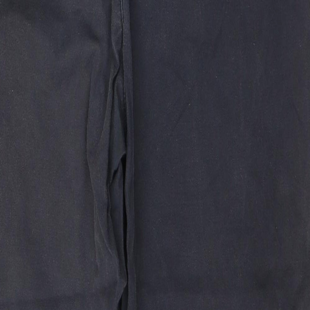 ASOS Womens Grey  Cotton Trousers  Size 12 L25 in Regular Button