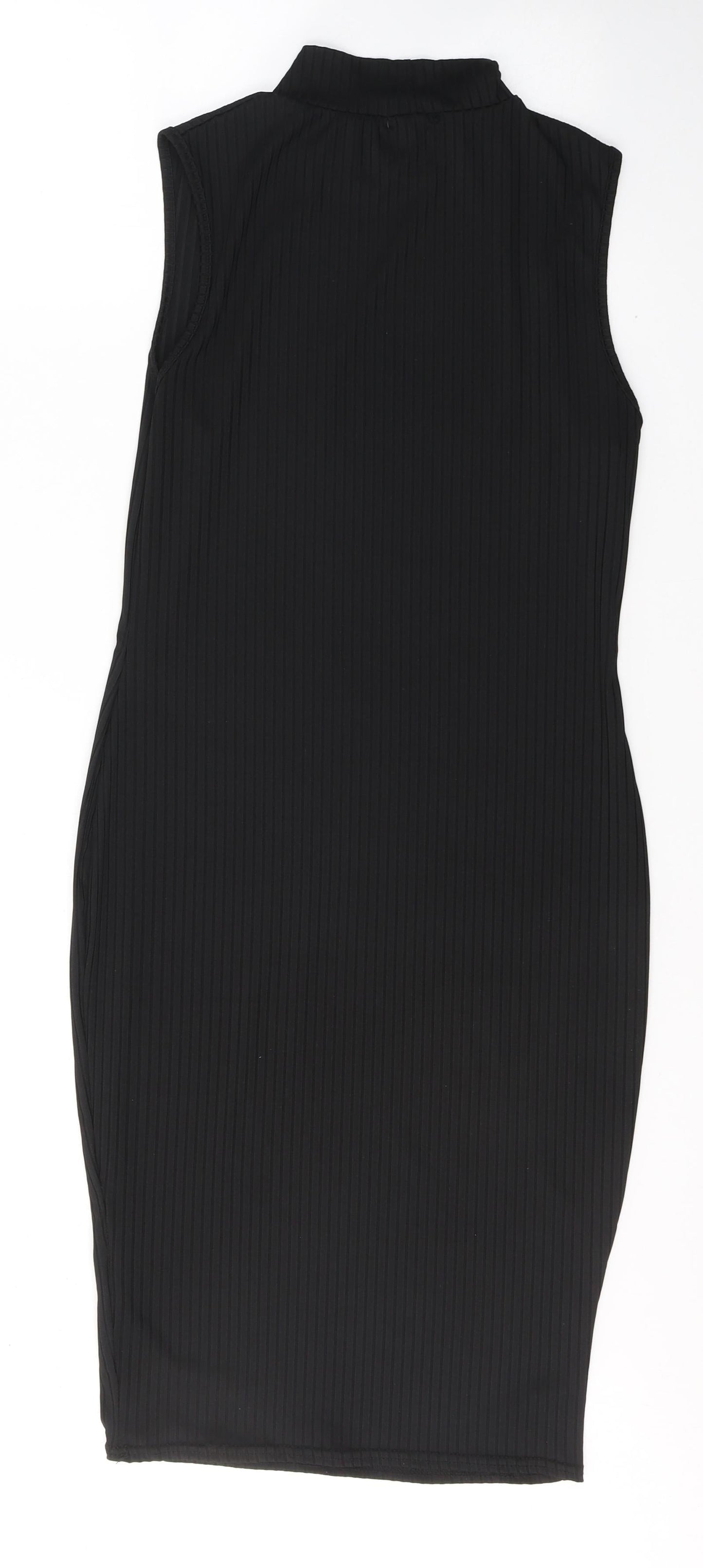 Nasty Gal Womens Black  Polyester Pencil Dress  Size 10  Round Neck Pullover