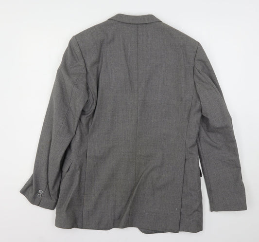Skopes Mens Grey Striped Wool Jacket Suit Jacket