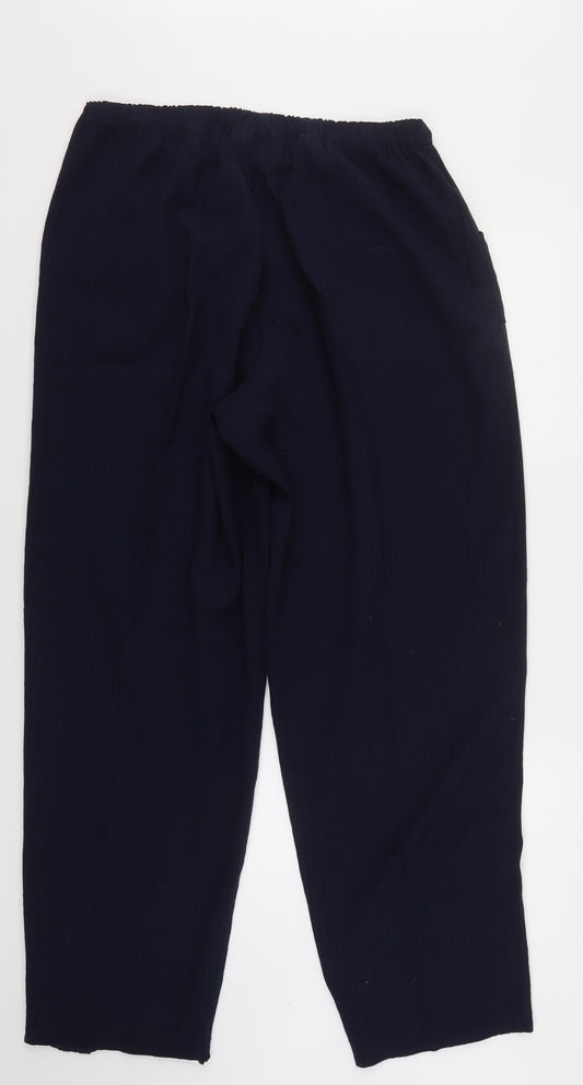 BIB Womens Blue  Polyester Trousers  Size 18 L31 in Regular Drawstring