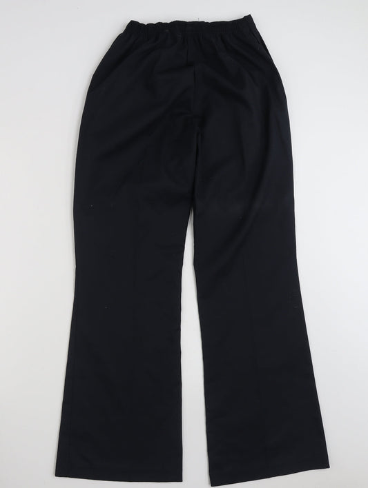 Meltemi  Womens Black  Polyester Trousers  Size 12 L31 in Regular Zip