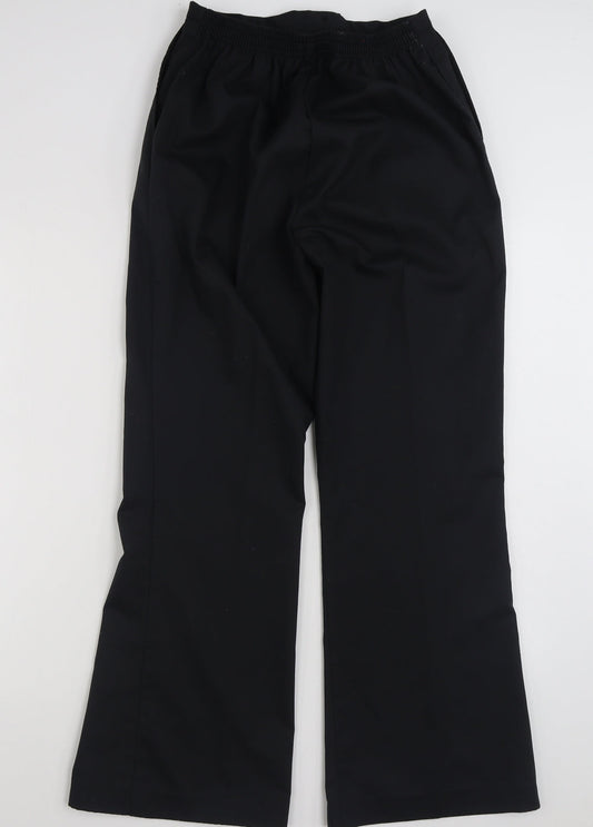 Meltemi  Womens Black  Polyester Trousers  Size 12 L29 in Regular Zip