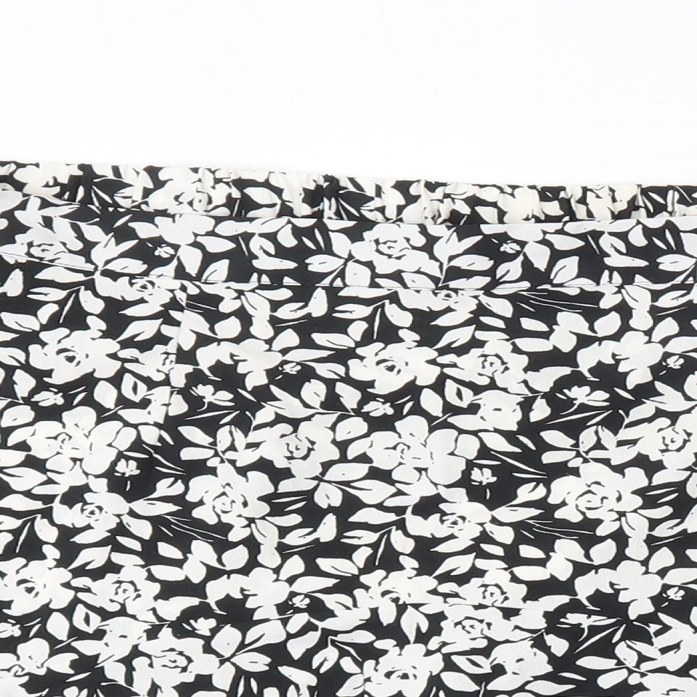 Pep&Co Womens Multicoloured Floral Polyester A-Line Skirt Size 14