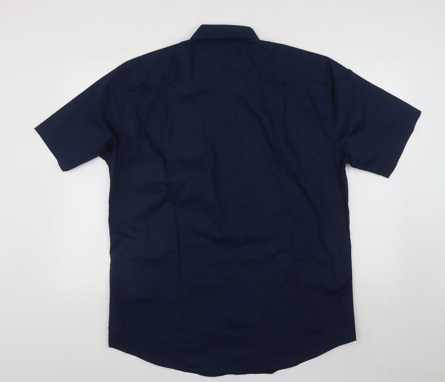 Williams&Brown Mens Black  Polyester  Button-Up Size 17 Collared Button
