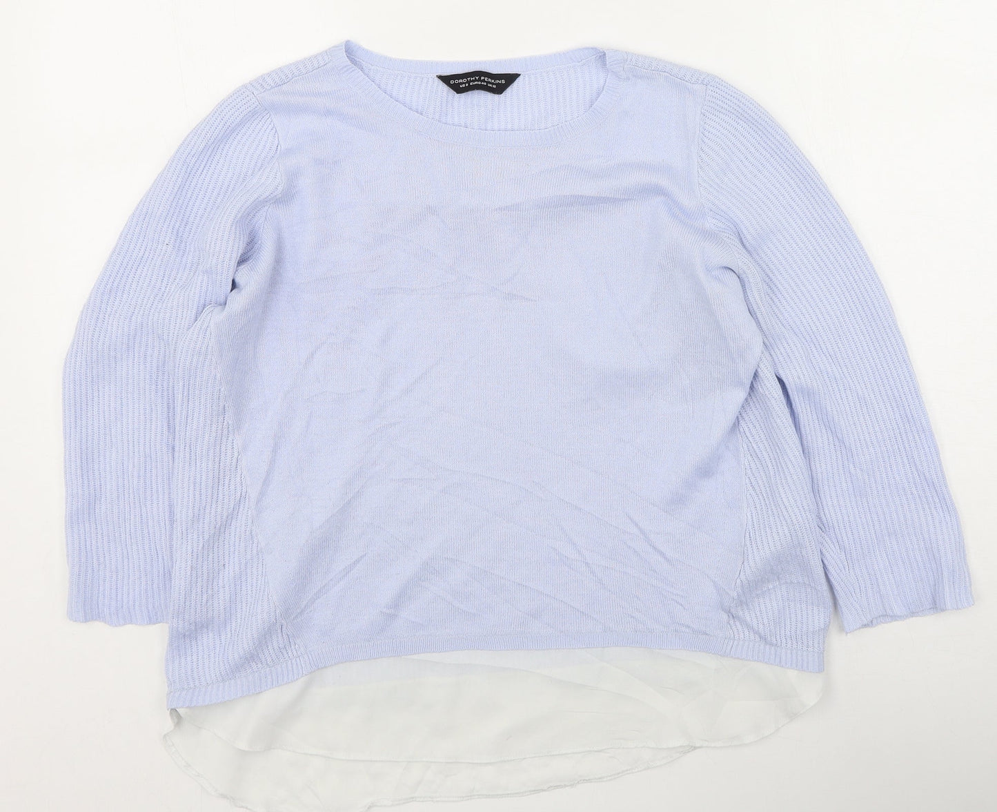 Dorothy Perkins Womens Purple Round Neck  Acrylic Pullover Jumper Size 12
