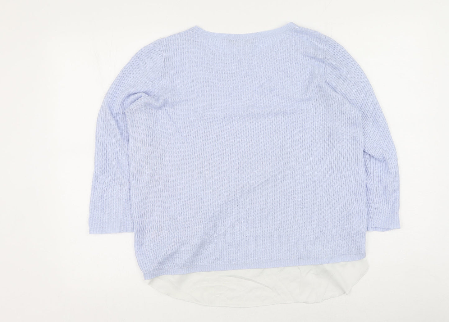 Dorothy Perkins Womens Purple Round Neck  Acrylic Pullover Jumper Size 12