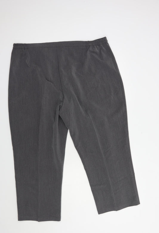 Sarah Hamilton Womens Grey  Polyester Dress Pants Trousers Size 22 L26 in Regular