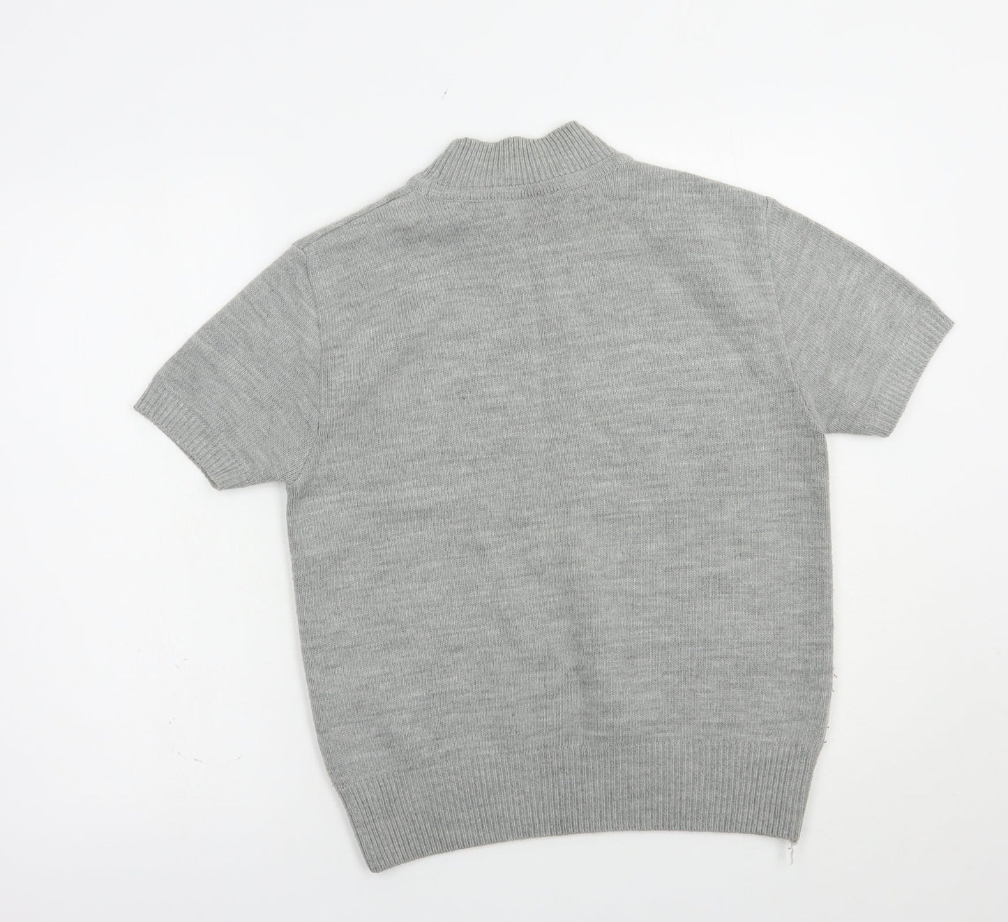 Liz Claiborne Womens Grey Mock Neck  Acrylic Pullover Jumper Size M