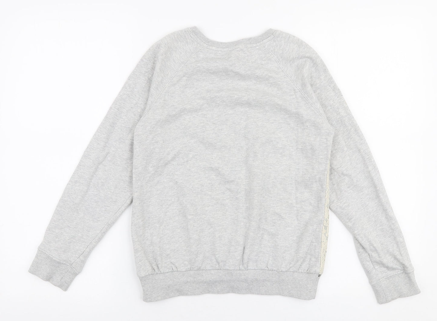 NEXT Girls Grey  100% Cotton Pullover Sweatshirt Size 11 Years  Pullover