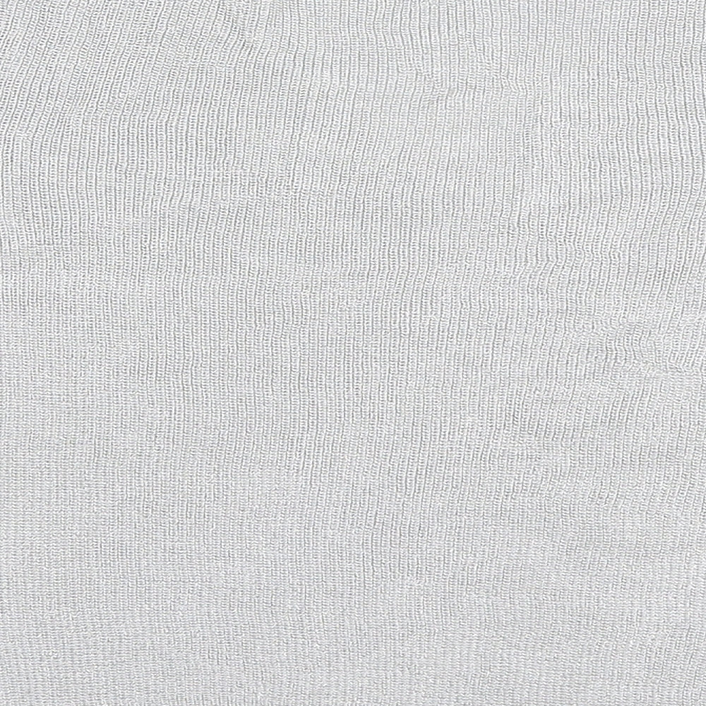 Marks and Spencer Womens Grey  Viscose Basic T-Shirt Size 10 V-Neck