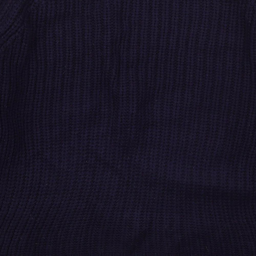 Dorothy Perkins Womens Blue Crew Neck  Acrylic Pullover Jumper Size 10