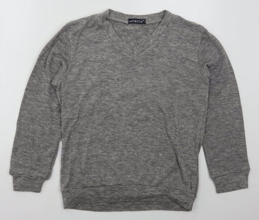 AOWO73 Womens Grey  Polyester Pullover Sweatshirt Size M  Pullover