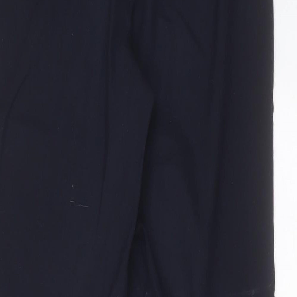David luke Mens Blue  Polyester Trousers  Size 29 in L31 in Regular Hook & Eye