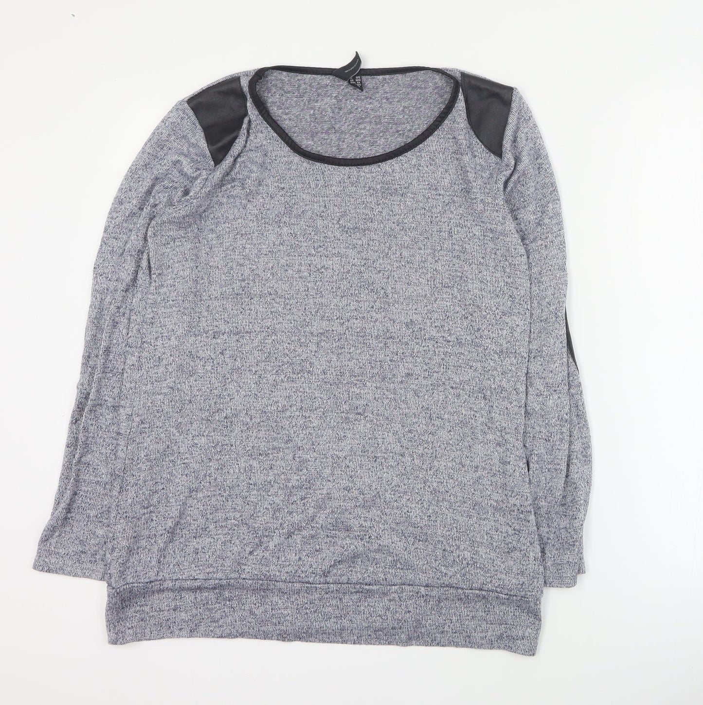 Izabel Womens Grey Round Neck  Viscose Pullover Jumper Size 10