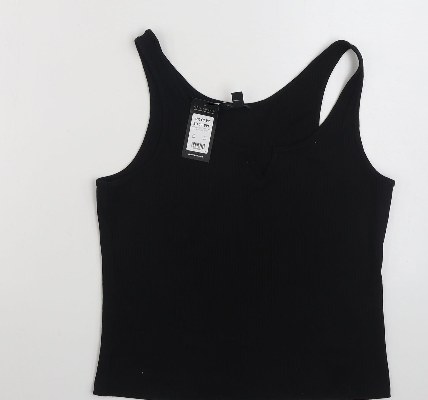 New Look Womens Black  Polyester Vest Sweatshirt Size 16  Pullover