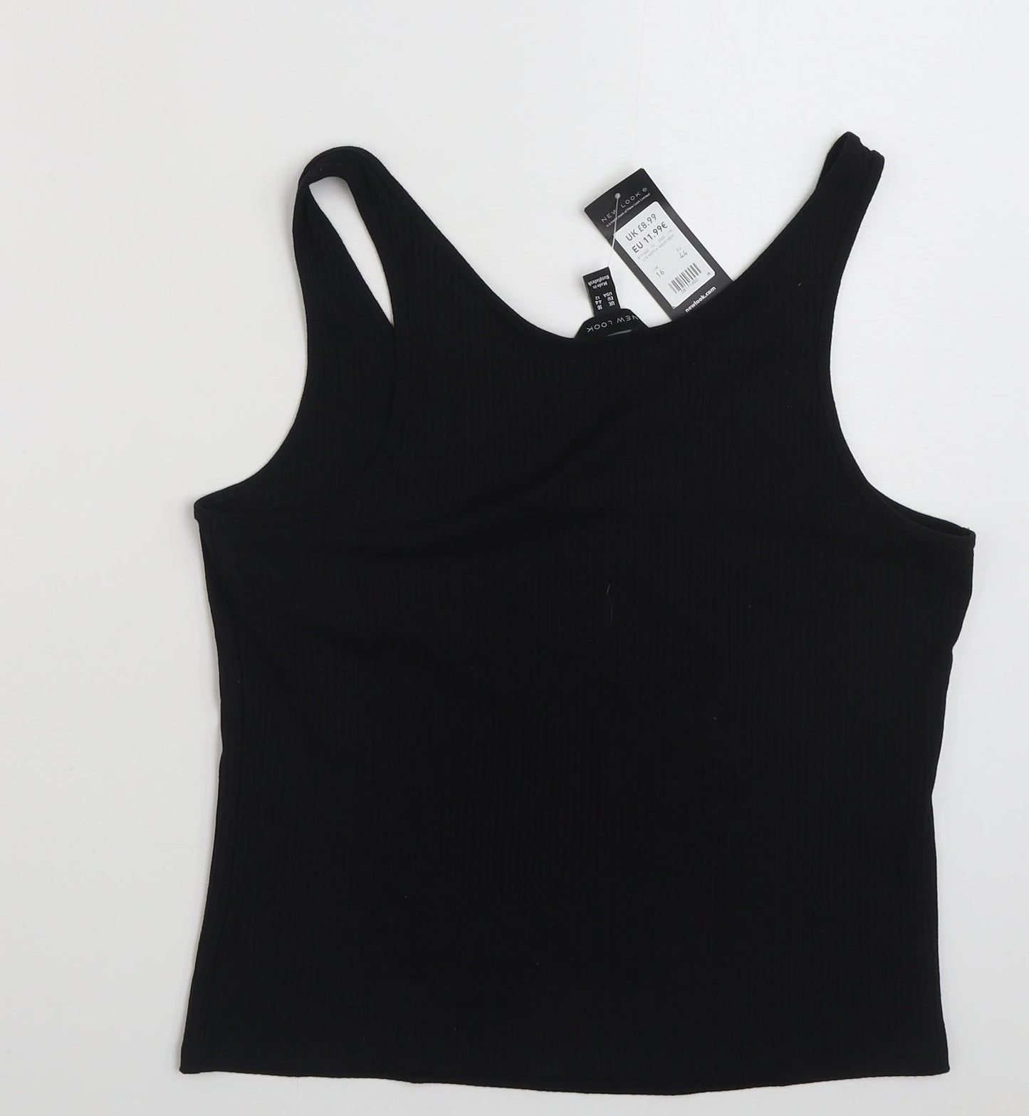 New Look Womens Black  Polyester Vest Sweatshirt Size 16  Pullover