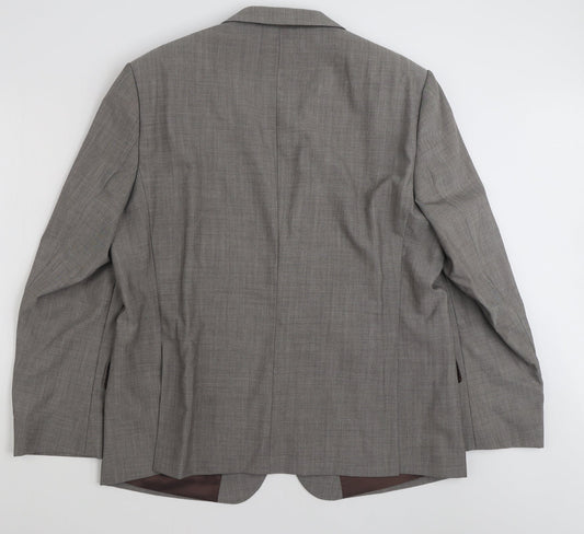 Marks and Spencer Mens Grey  Wool Jacket Suit Jacket Size 46