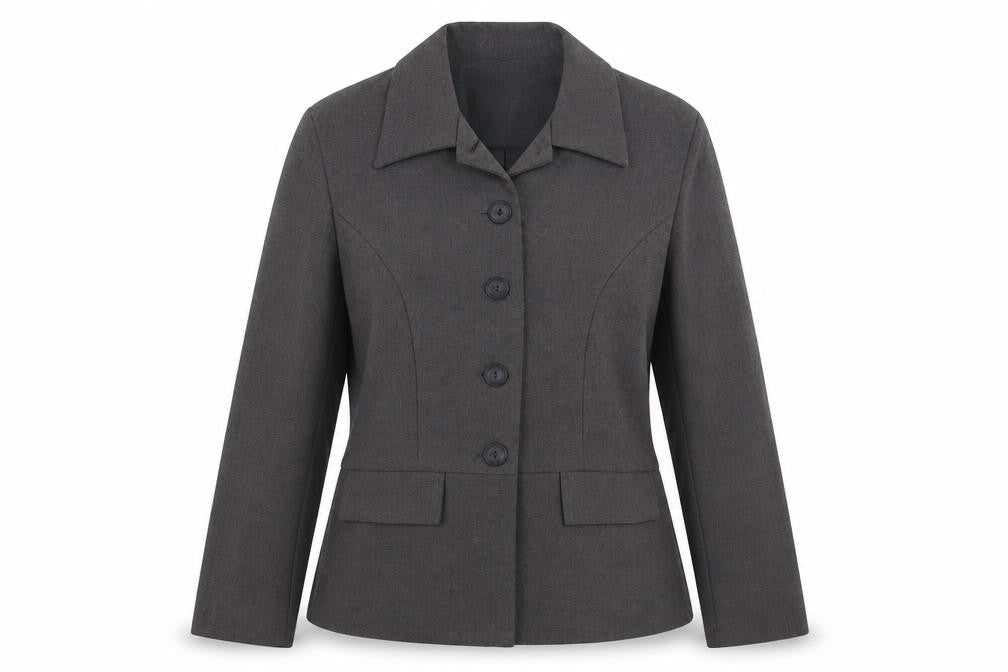 Paragon Womens Grey   Jacket Blazer Size 10  Button