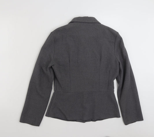 Paragon Womens Grey   Jacket Blazer Size 10  Button