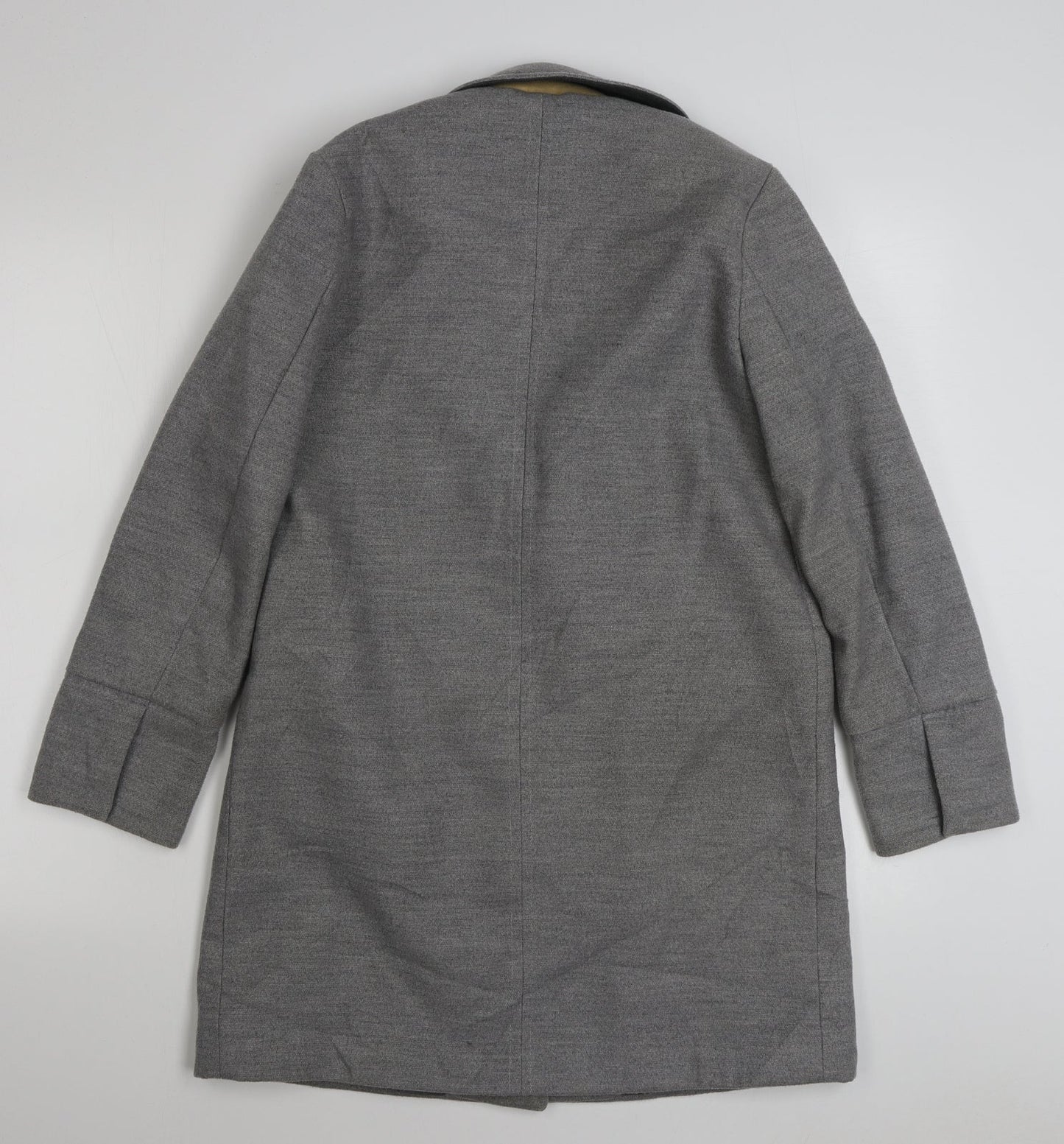 Topshop Womens Grey   Overcoat Coat Size 8  Zip