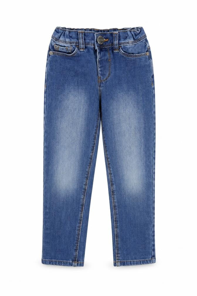 Dunnes Girls Blue  Cotton Tapered Jeans Size 5 Years  Regular Zip