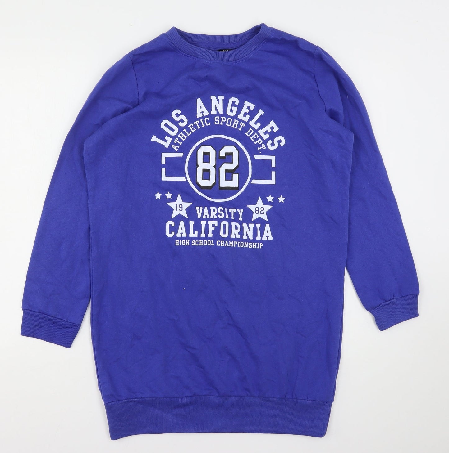 Pep&Co Womens Blue  Cotton Pullover Sweatshirt Size 12