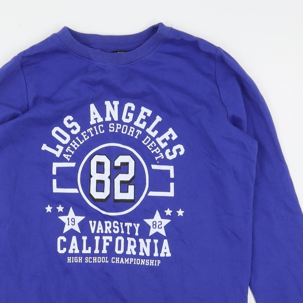Pep&Co Womens Blue  Cotton Pullover Sweatshirt Size 12