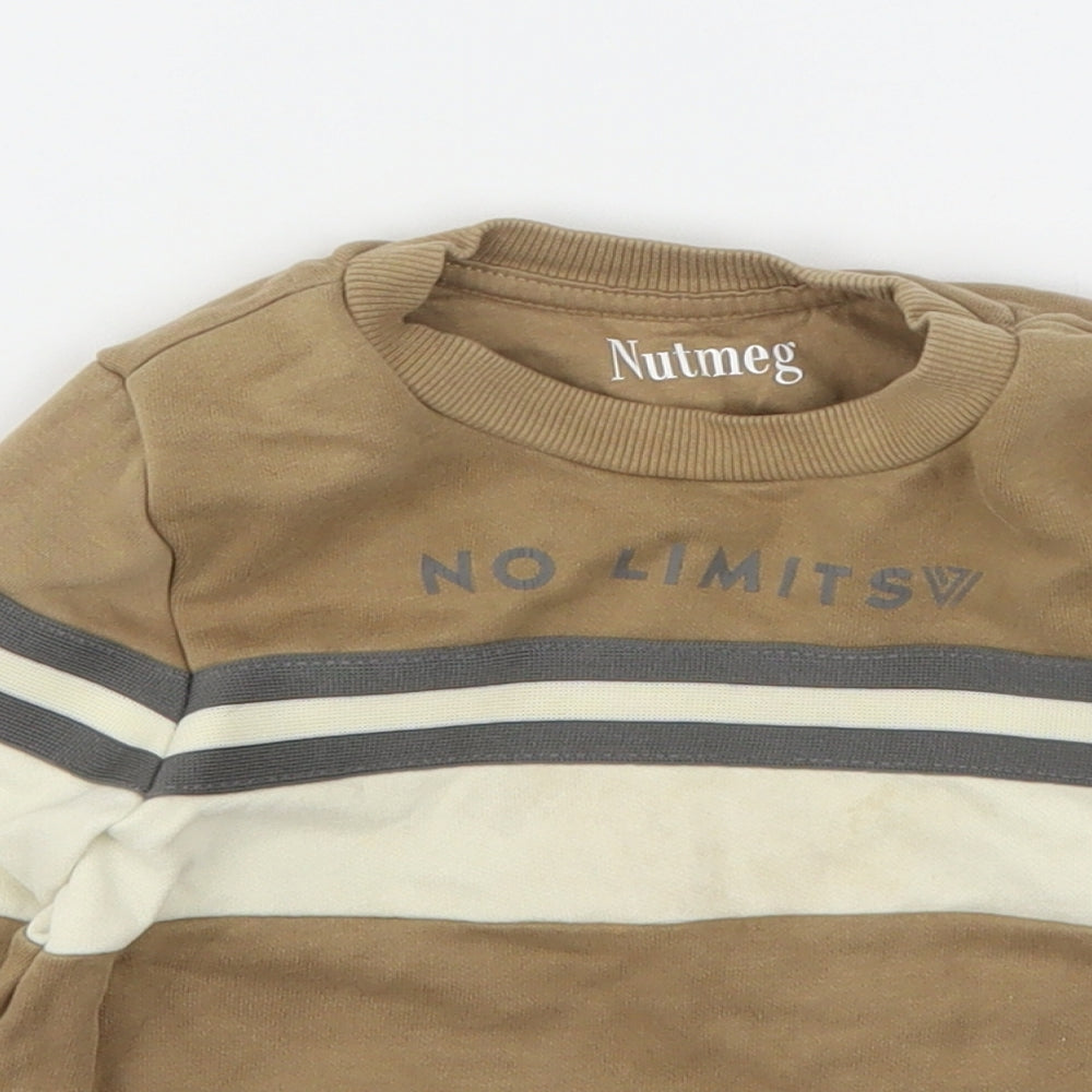 Nutmeg Boys Brown  Cotton Pullover Sweatshirt Size 2-3 Years