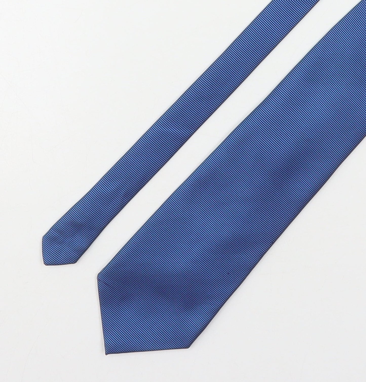 Burton  Mens Blue Striped Polyester Pointed Tie One Size